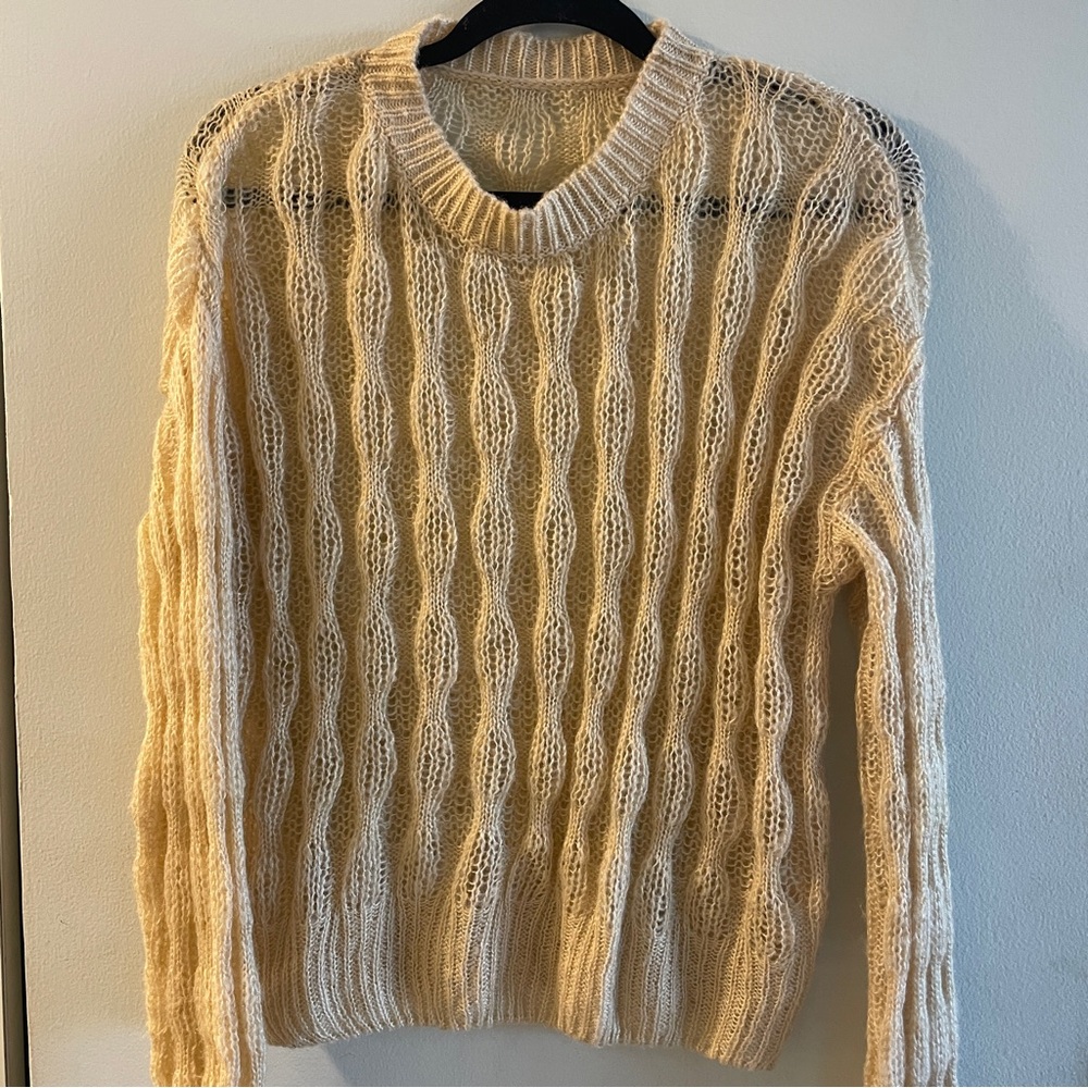 Cream Cable Knit Sweater